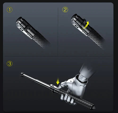 Automatic Folding Walking Stick - Ergonomic & Durable