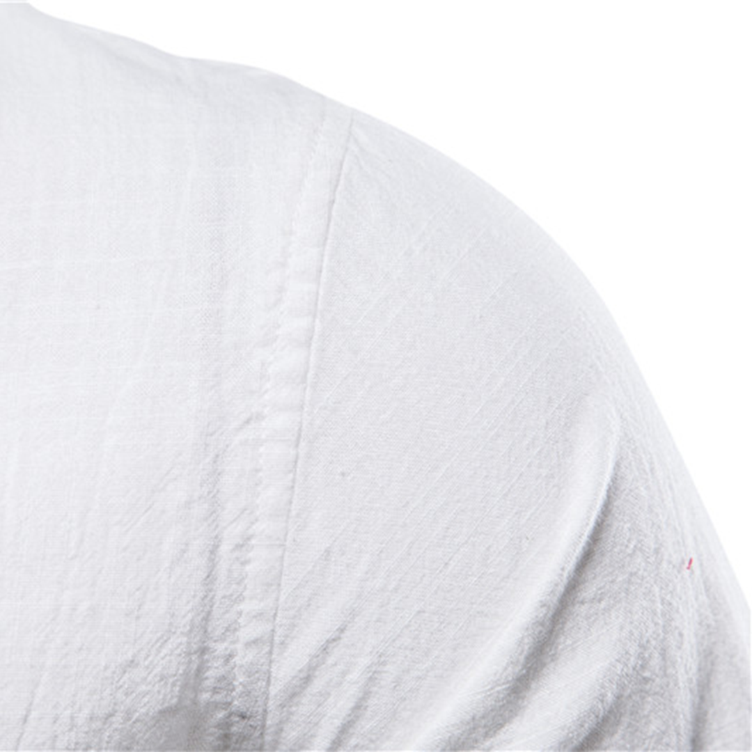 Autumn Men's Shirt with Long Sleeves and Classic Design