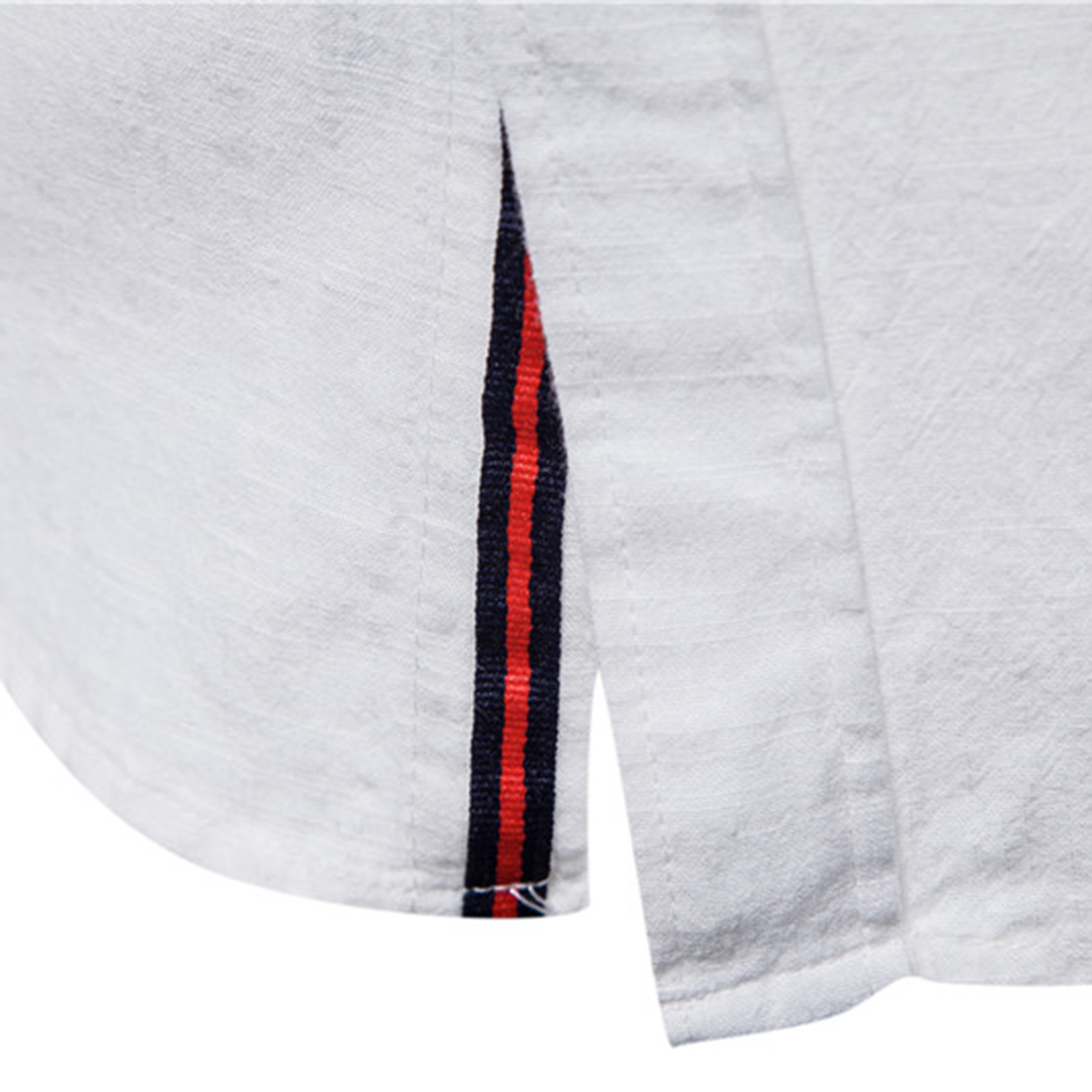 Autumn Men's Shirt with Long Sleeves and Classic Design