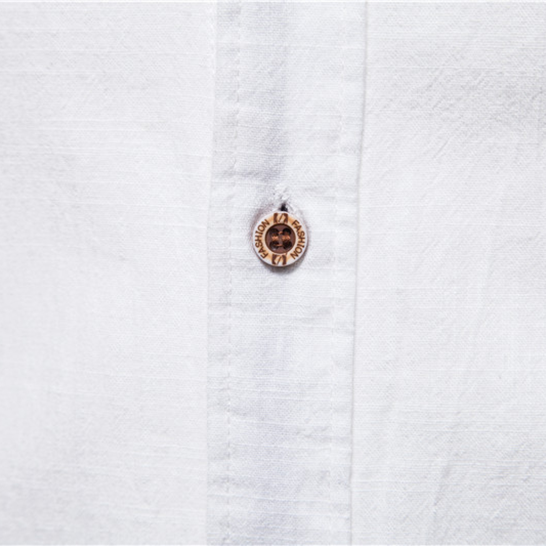 Autumn Men's Shirt with Long Sleeves and Classic Design
