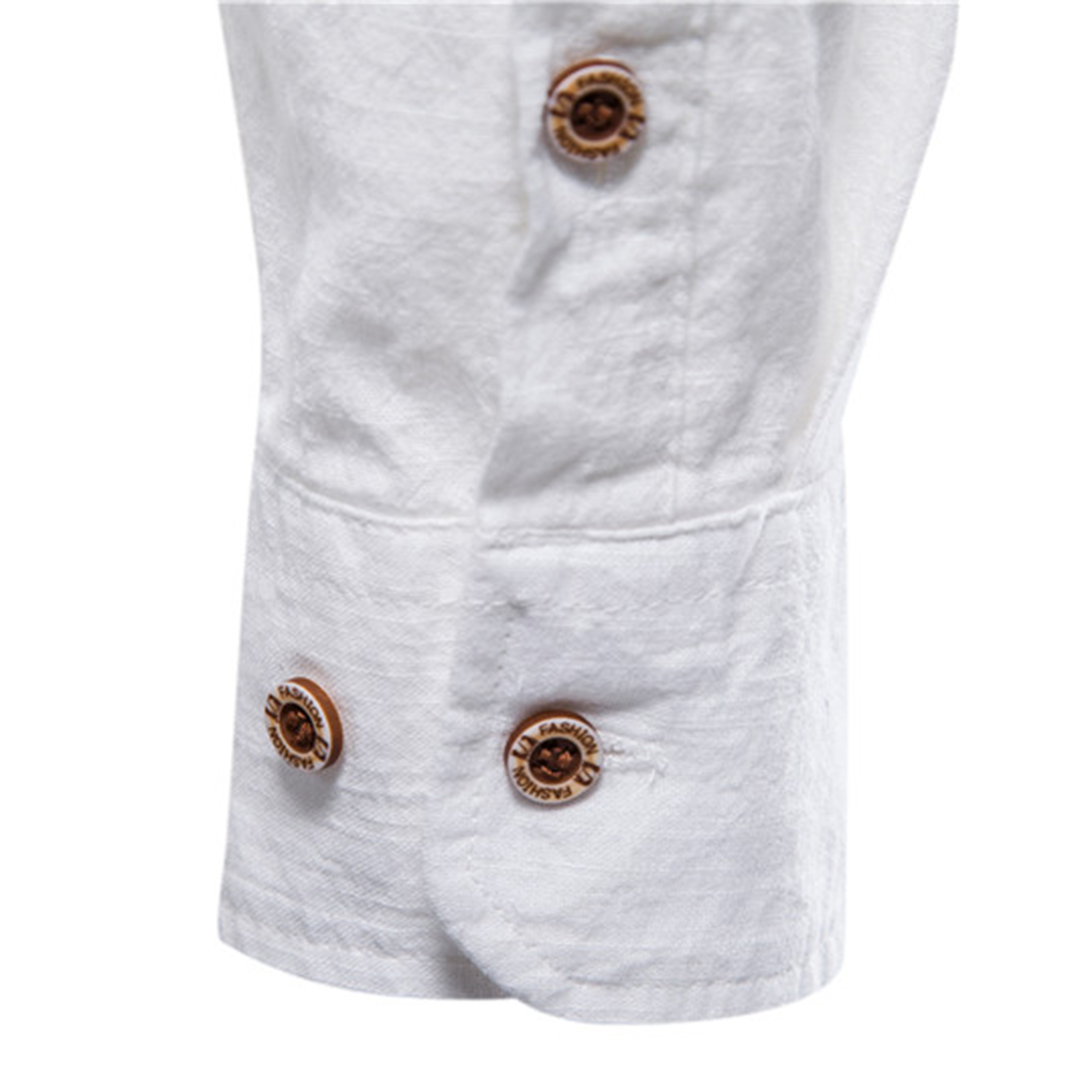 Autumn Men's Shirt with Long Sleeves and Classic Design