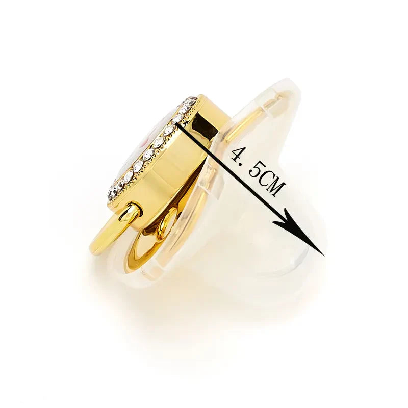 Baby Luxury Crown Pacifier & Clip Set