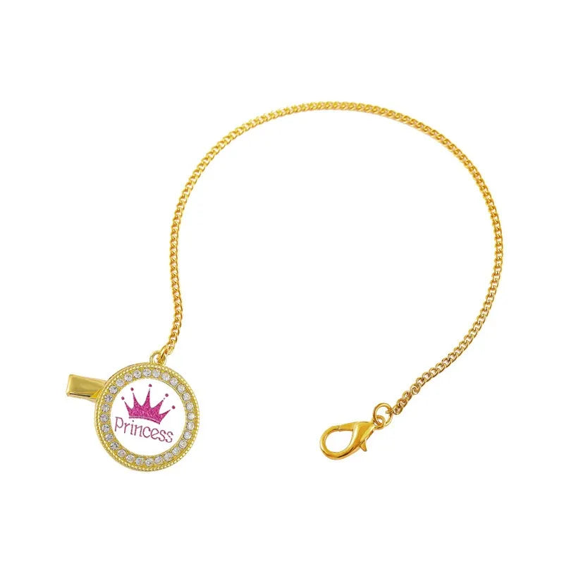 Baby Luxury Crown Pacifier & Clip Set