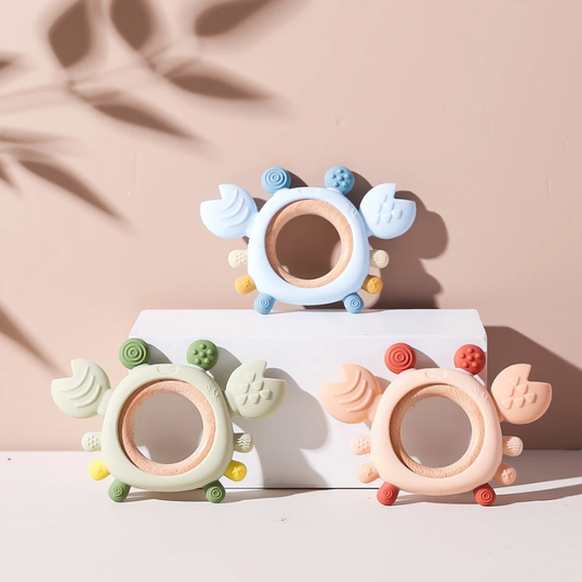 Baby Silicone Crab Teether Toy for Soothing Gums
