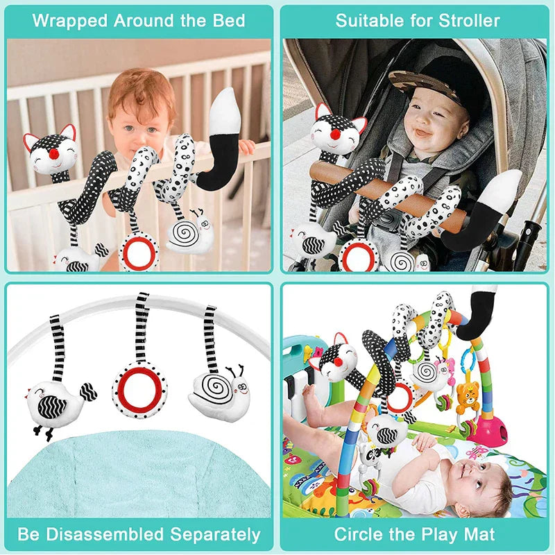 Baby Spiral Car Seat & Pram Toy for Sensory Development
