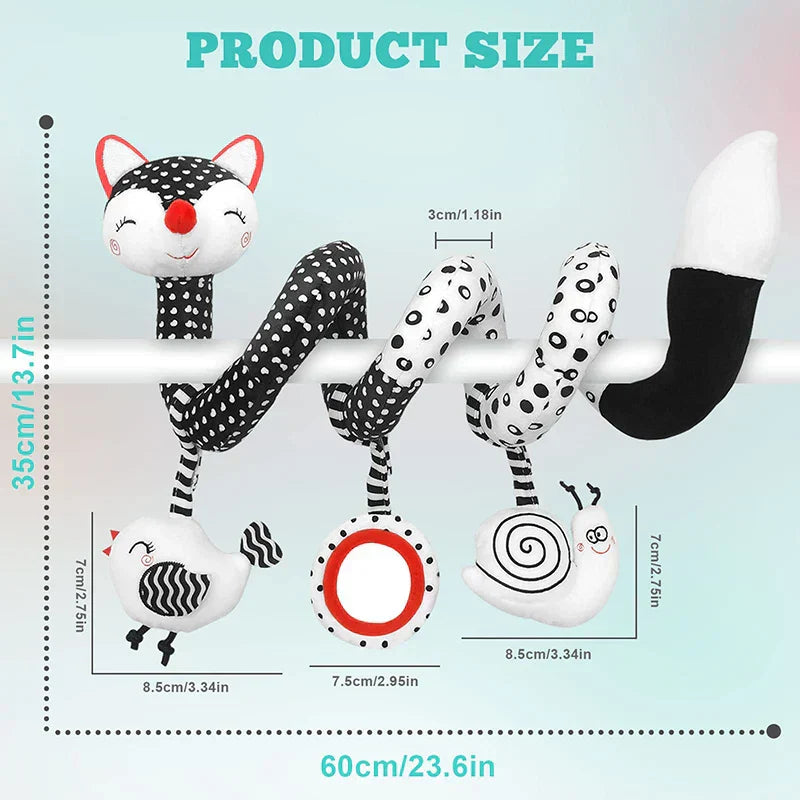 Baby Spiral Car Seat & Pram Toy for Sensory Development