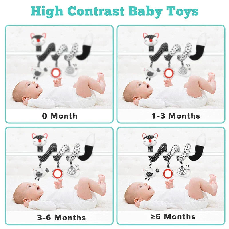 Baby Spiral Car Seat & Pram Toy for Sensory Development