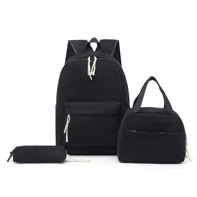 Backpack Set with Playful Strawberry Pattern
