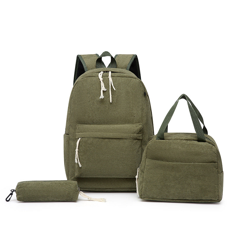 Backpack Set with Playful Strawberry Pattern