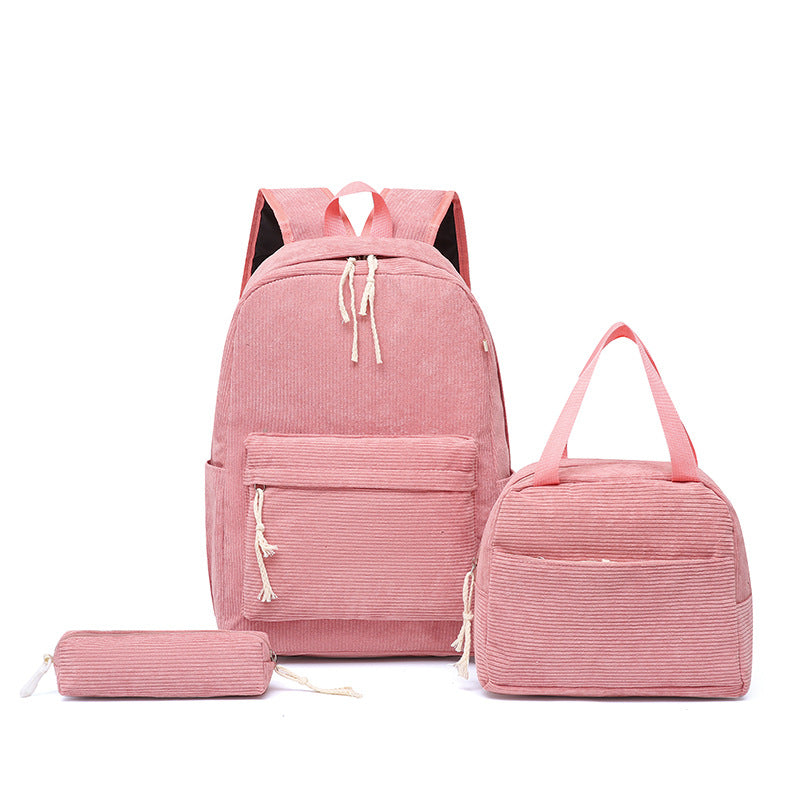 Backpack Set with Playful Strawberry Pattern