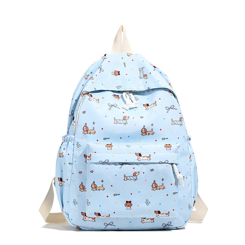 Backpack with Cheerful Dog Motif