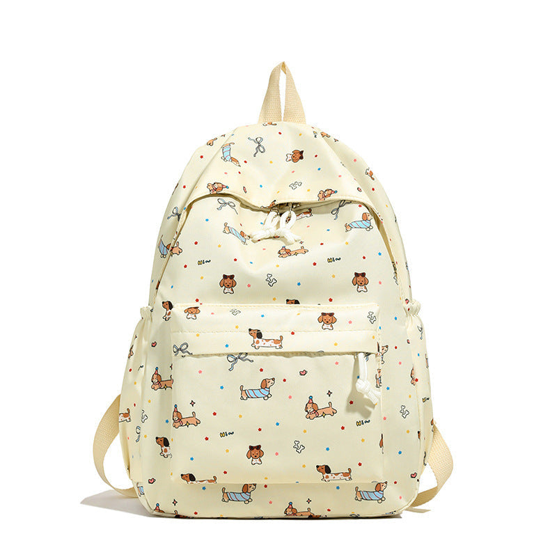 Backpack with Cheerful Dog Motif