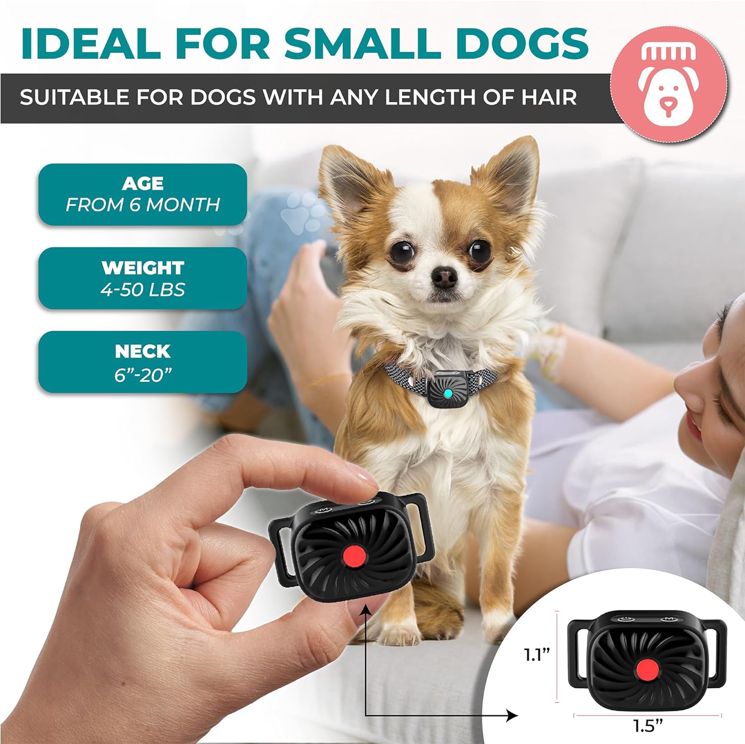 BarkEase | Gentle Training Collar for Small Dogs