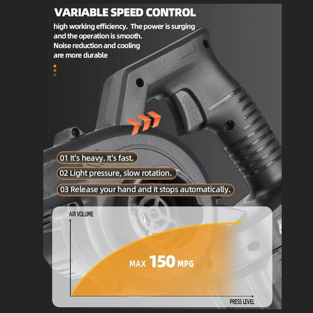 Battery-Powered Blower / Leaf Blower – Ideal for Cleaning or Gardening