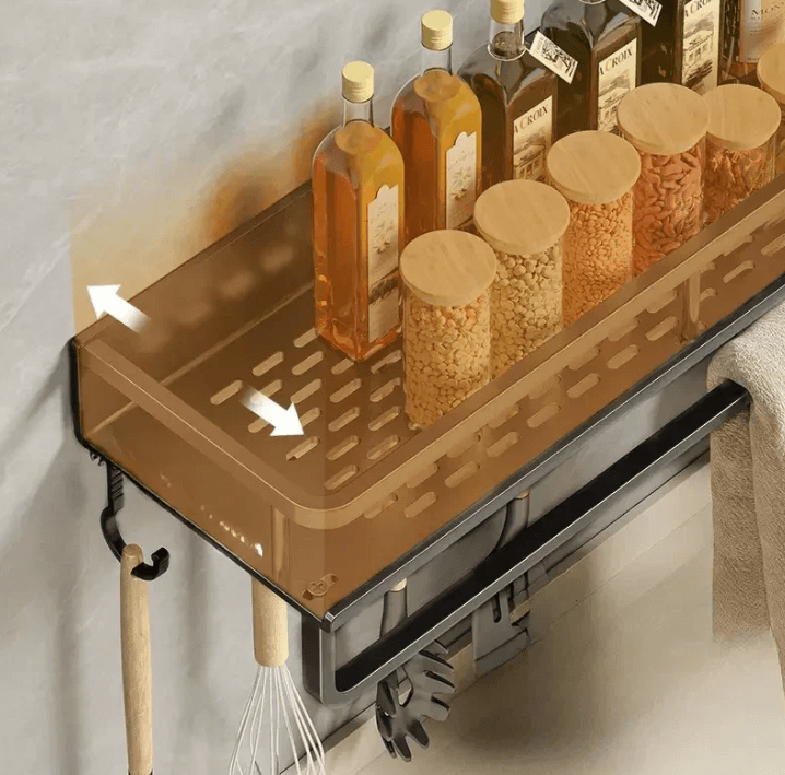 Black Kitchen Shelf - Modern Wall Shelf