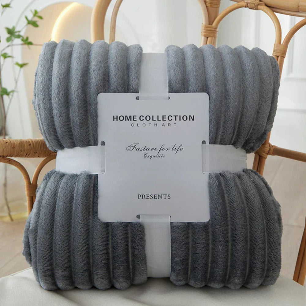 Blanket Striped Throw Ribbed Texture Bed Sofa Layer