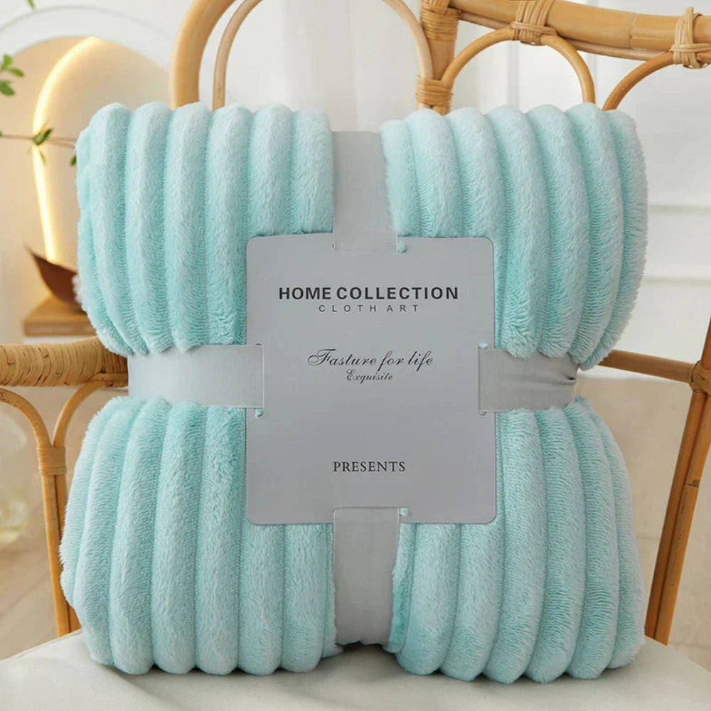 Blanket Striped Throw Ribbed Texture Bed Sofa Layer