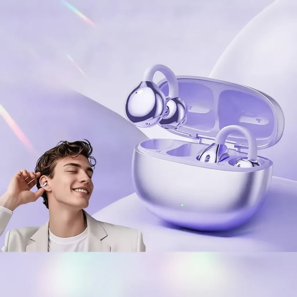 Bluetooth Earbuds | Open-Ear Design | AI Noise Cancellation