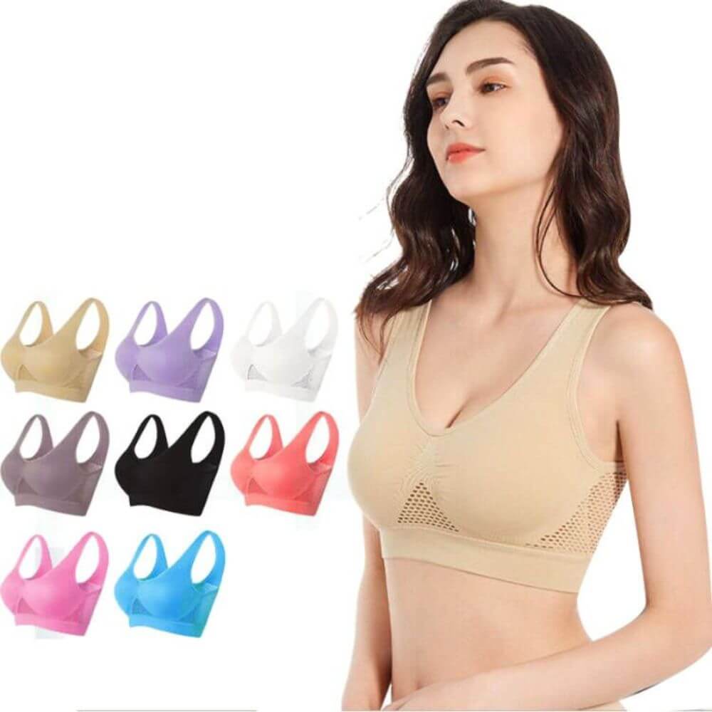 Breathable Mesh Sports Bra