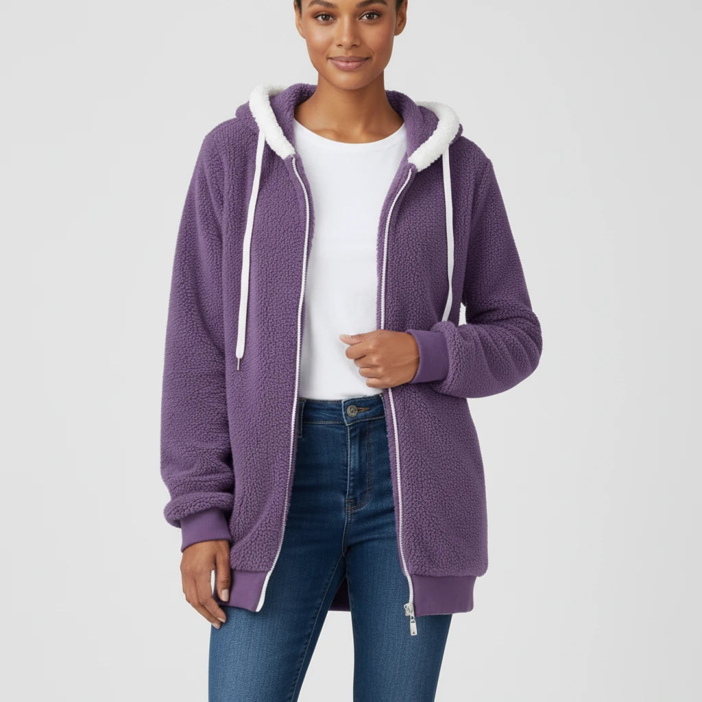 Women's Hooded Zip-Up Sweater