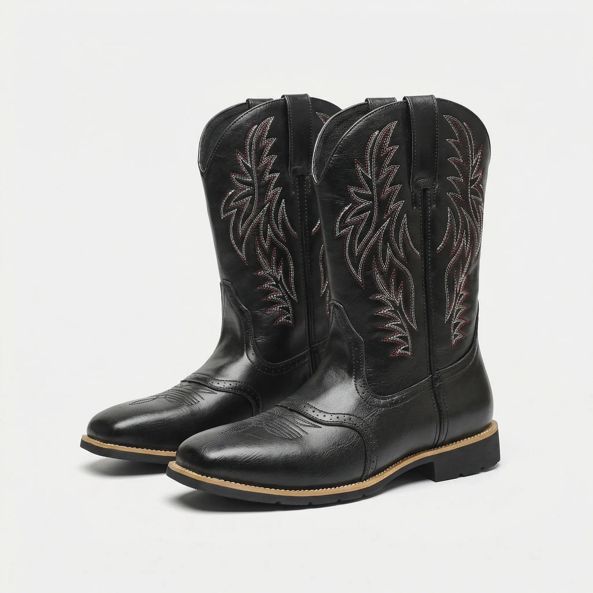 Calf-Length Cowboy-Style Boots