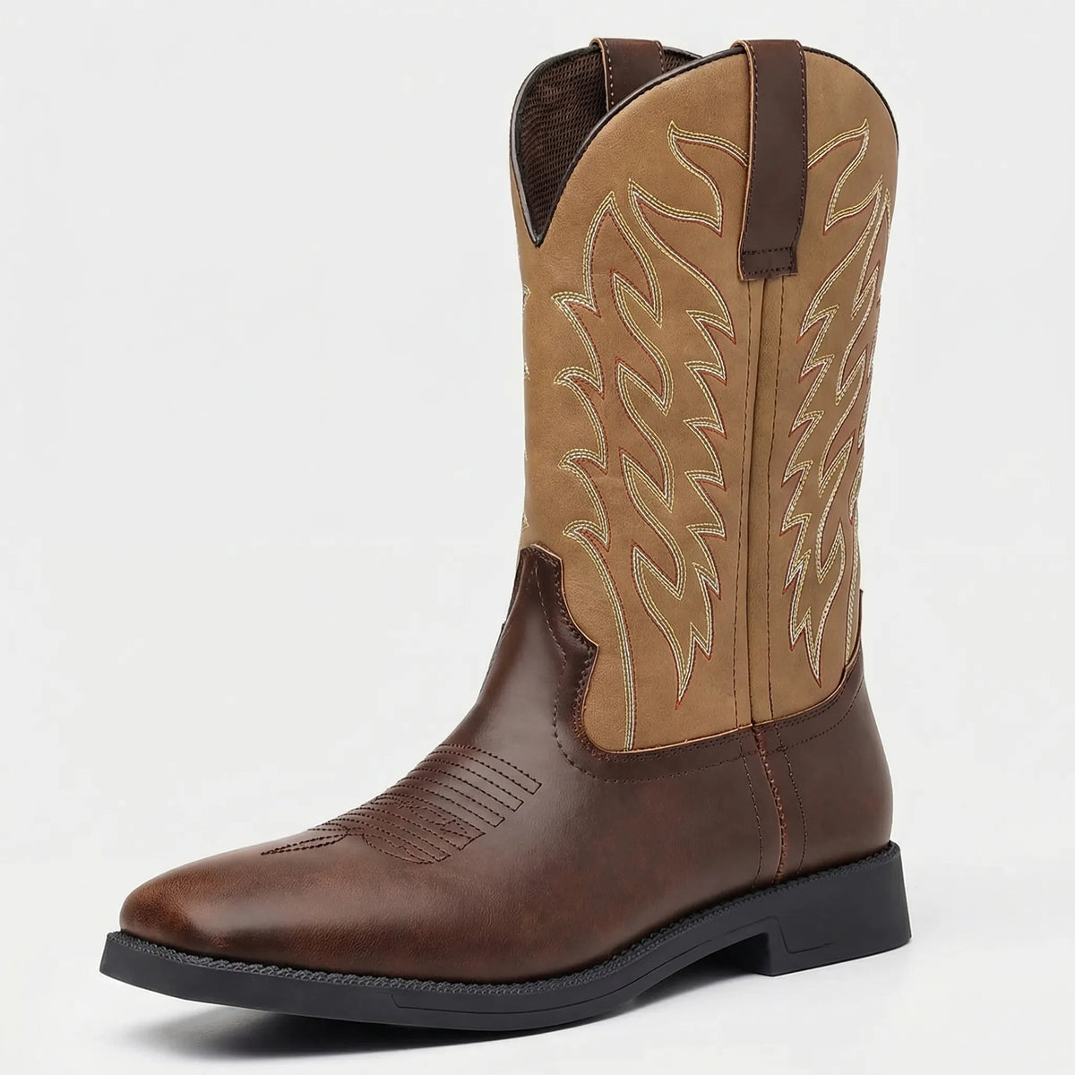 Calf-Length Cowboy-Style Boots