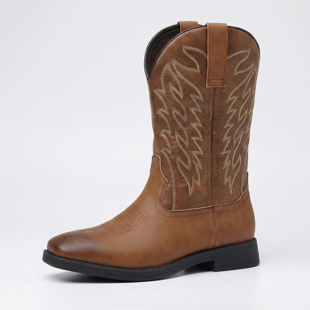 Calf-Length Cowboy-Style Boots