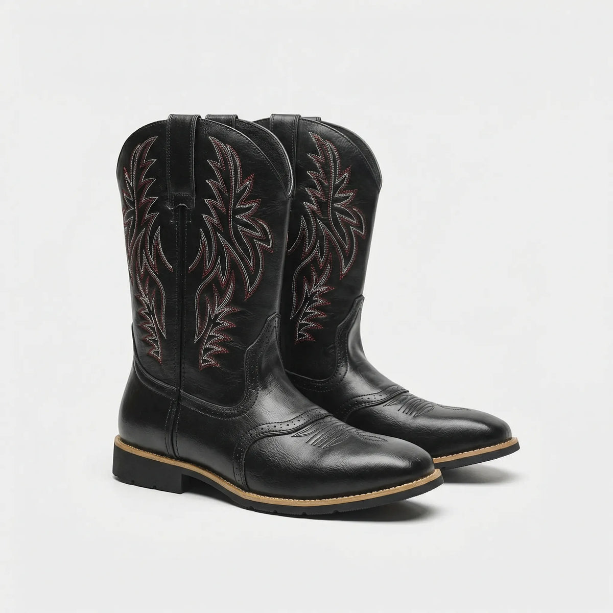 Calf-Length Cowboy-Style Boots