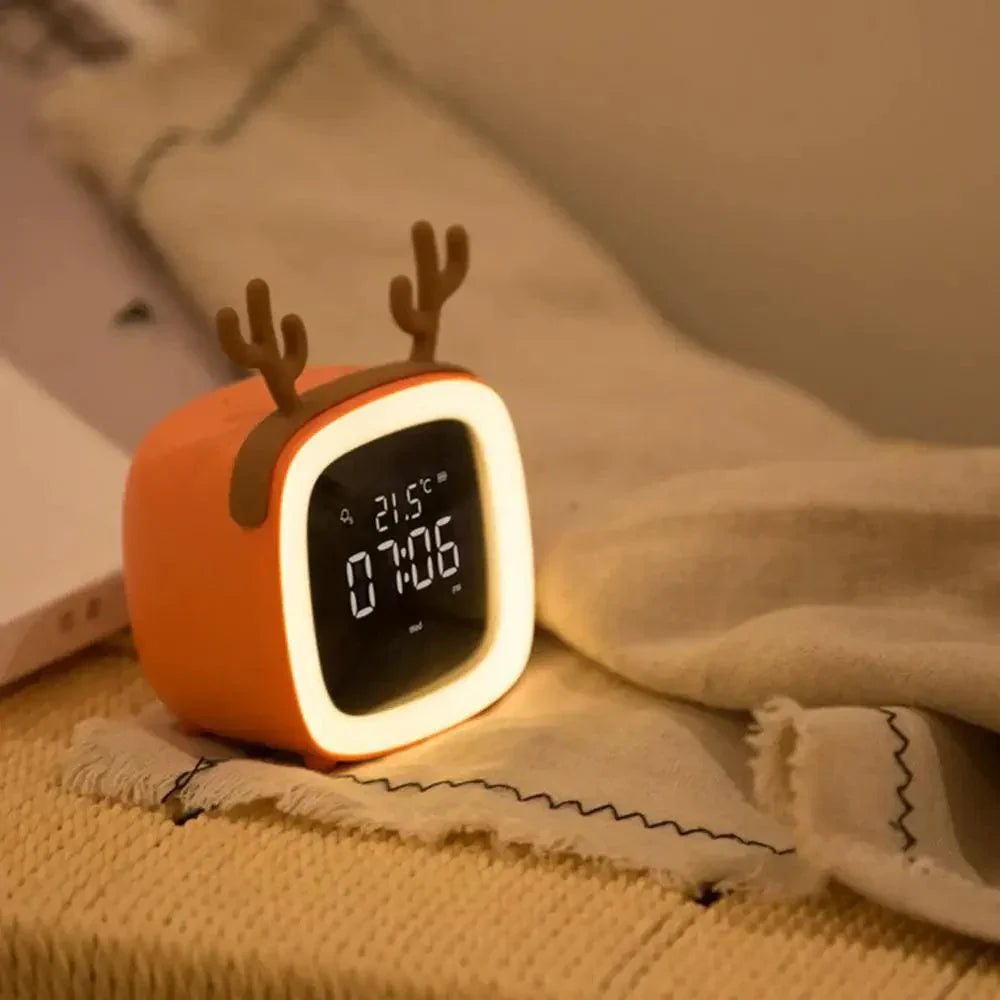 Cartoon Rabbit Alarm Clock | LED Night Light Design | Digital Clock