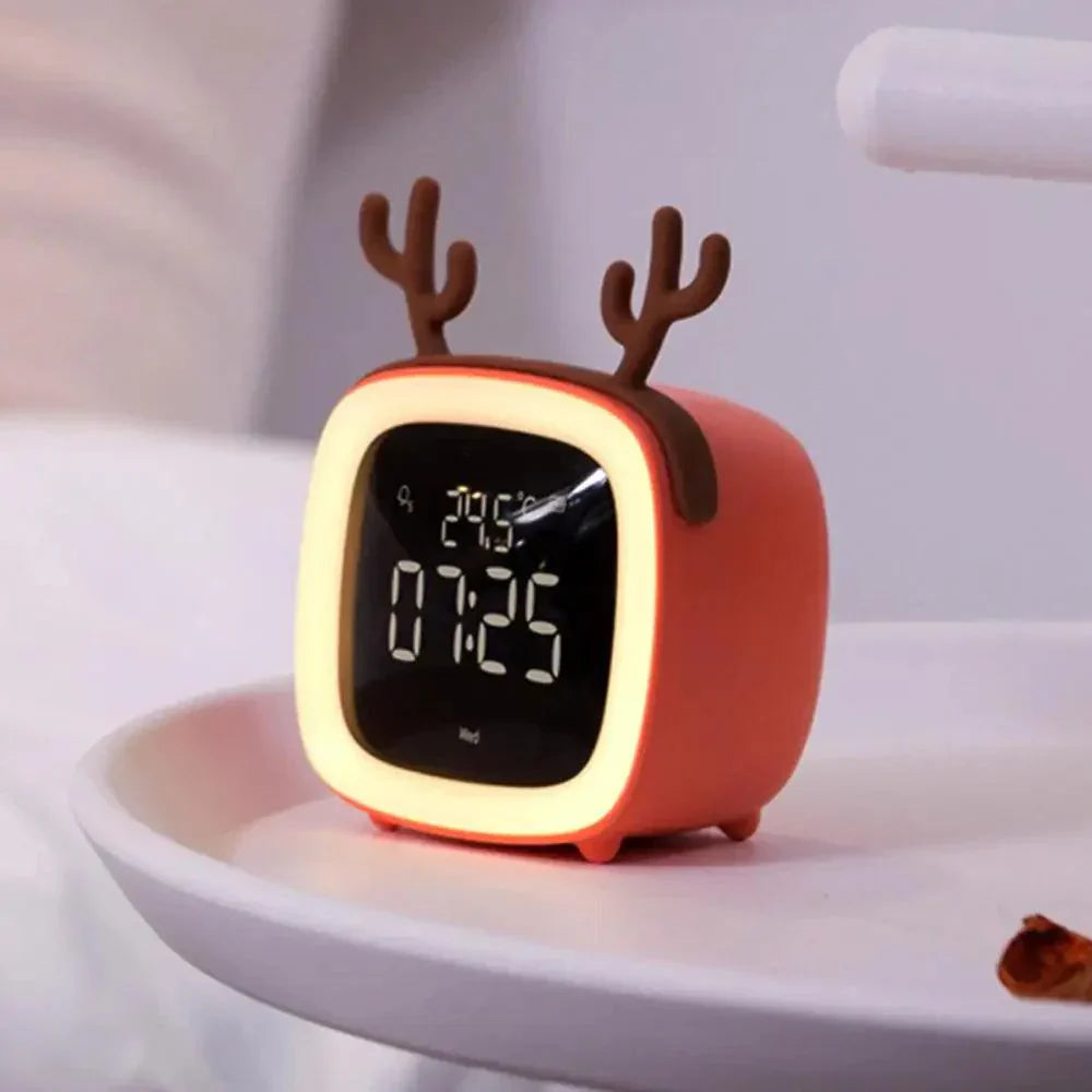 Cartoon Rabbit Alarm Clock | LED Night Light Design | Digital Clock
