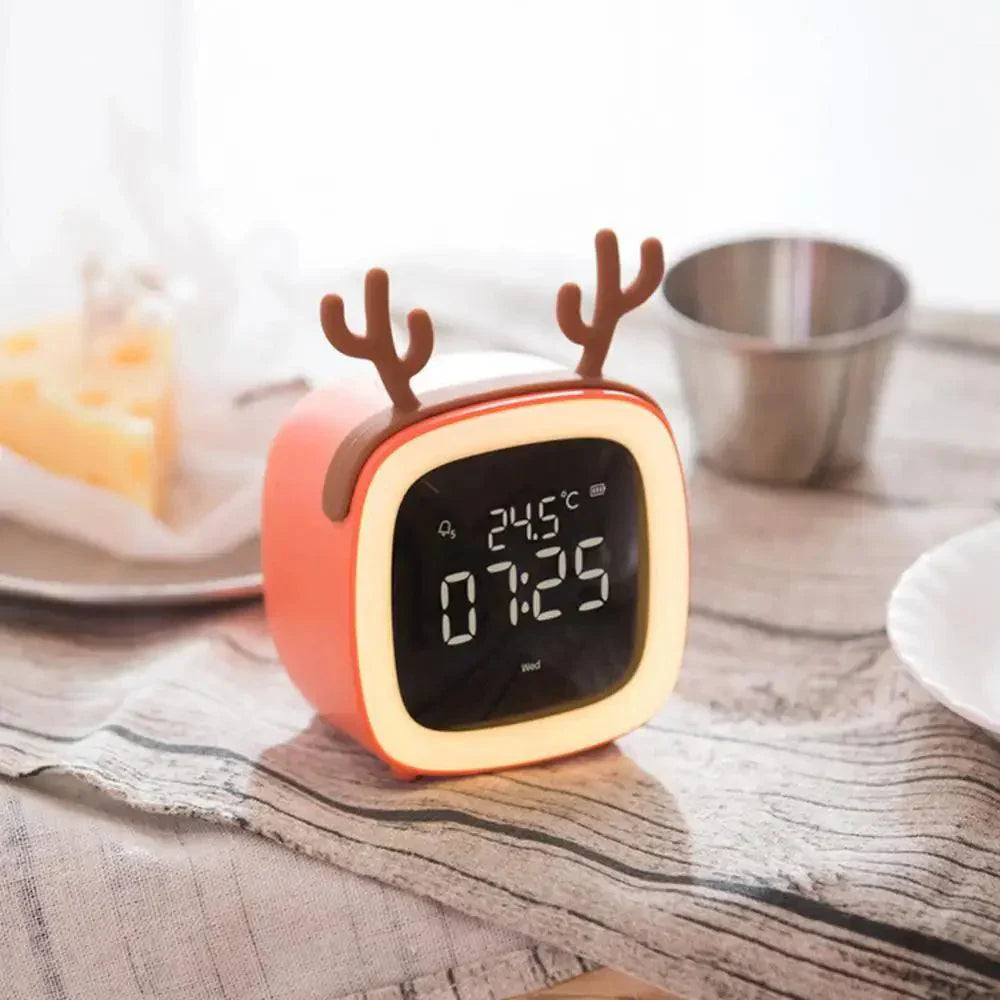 Cartoon Rabbit Alarm Clock | LED Night Light Design | Digital Clock