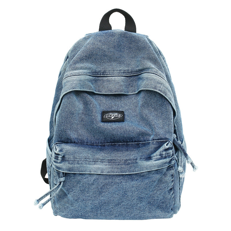 Casual Denim School Backpack