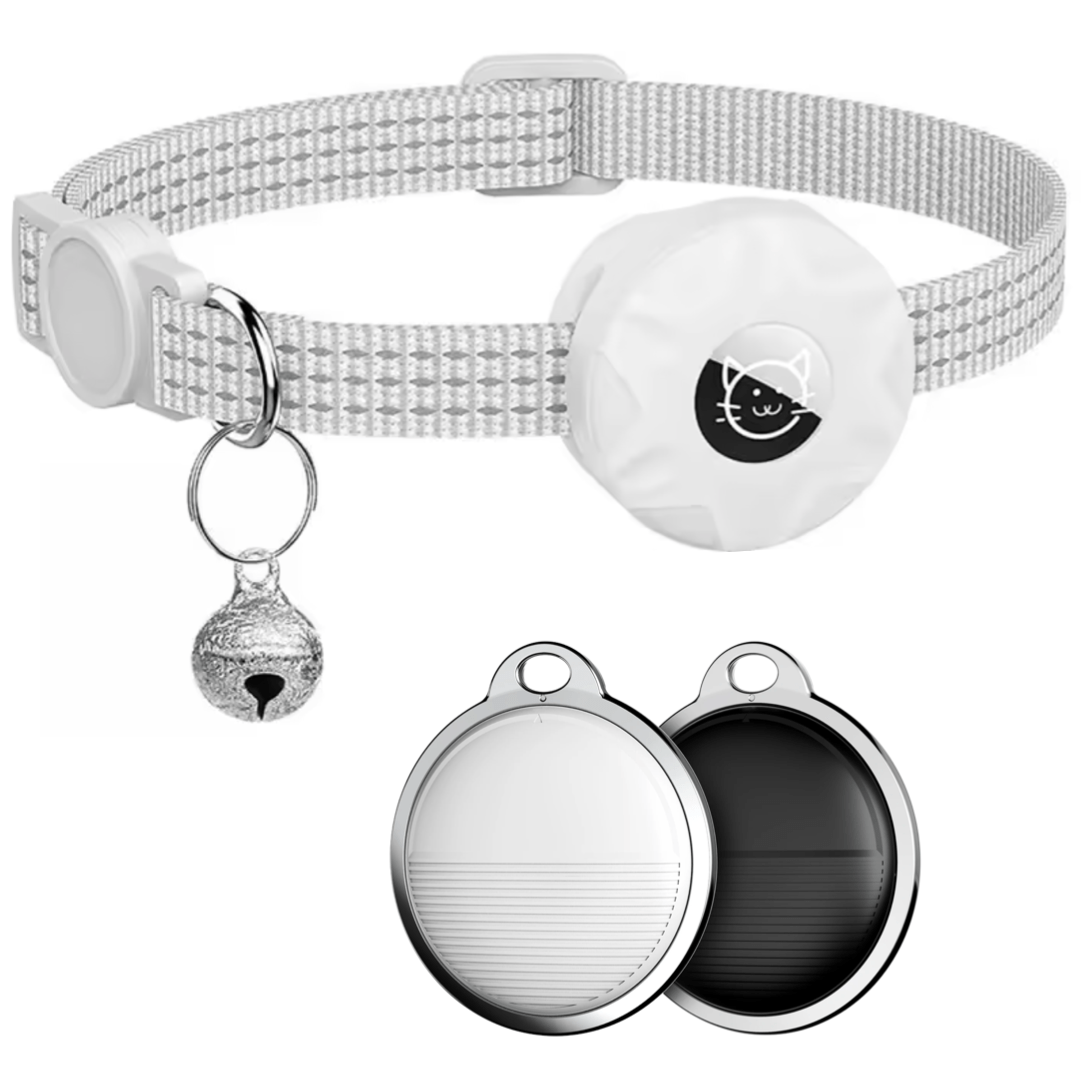 Cat Collar with Bluetooth Tracker and Reflective Design for Increased Safety