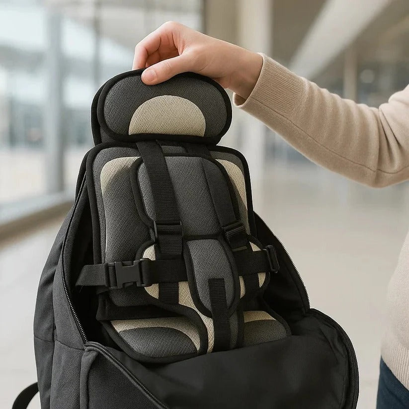 Child Seat | Foldable Travel Seat for On-the-Go | Quick Installation with Harness System | GoSeat