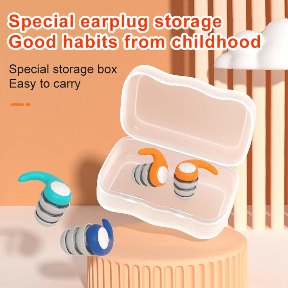 Children's Silicone Earplugs for Swimming & Noise Reduction