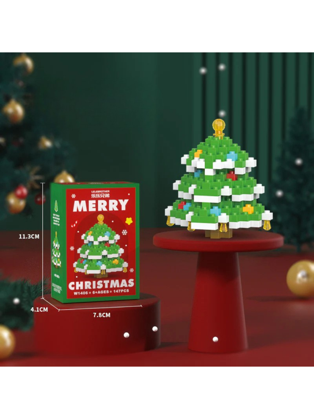Christmas Building Block Set with 12 Figures for the Whole Family