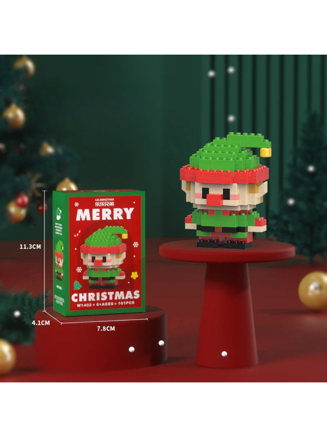Christmas Building Block Set with 12 Figures for the Whole Family