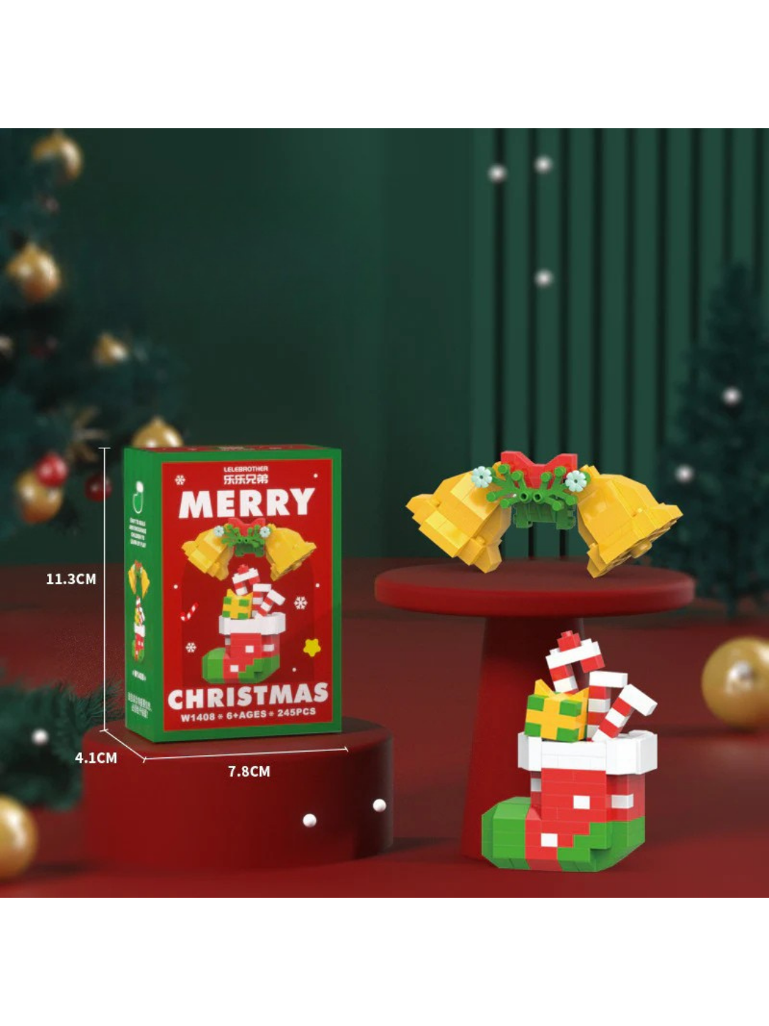 Christmas Building Block Set with 12 Figures for the Whole Family