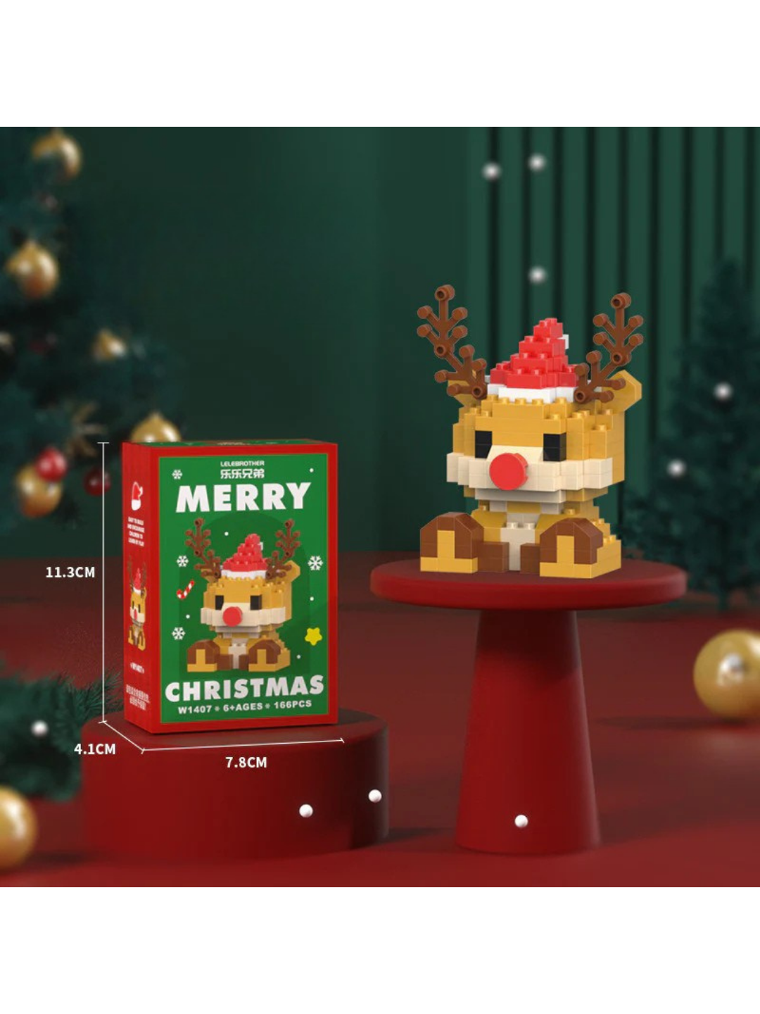 Christmas Building Block Set with 12 Figures for the Whole Family