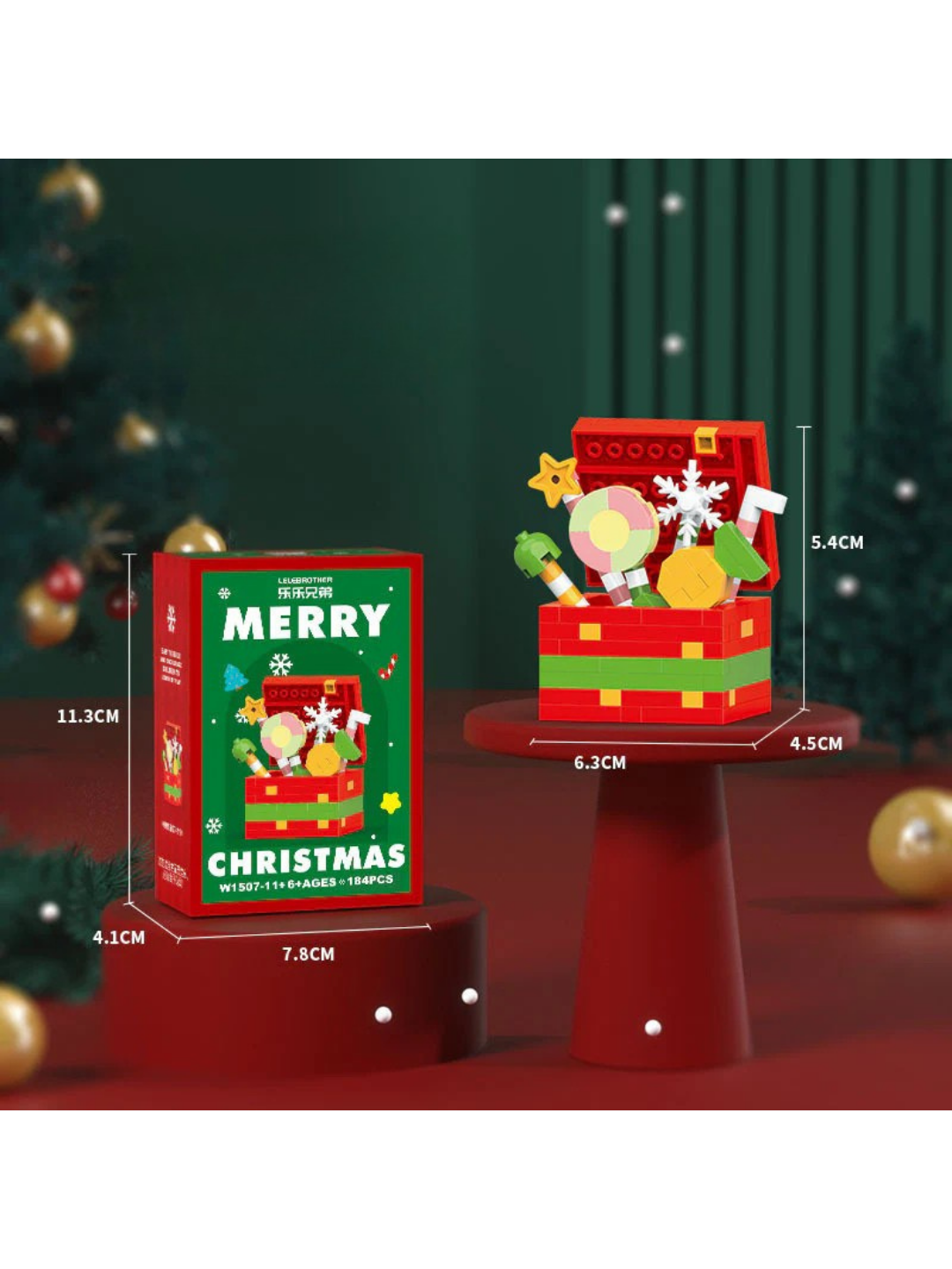 Christmas Building Block Set with 12 Figures for the Whole Family