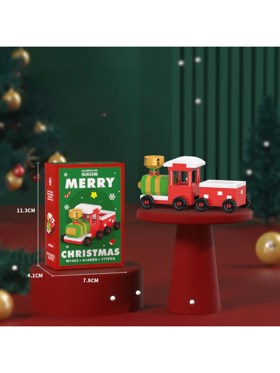 Christmas Building Block Set with 12 Figures for the Whole Family