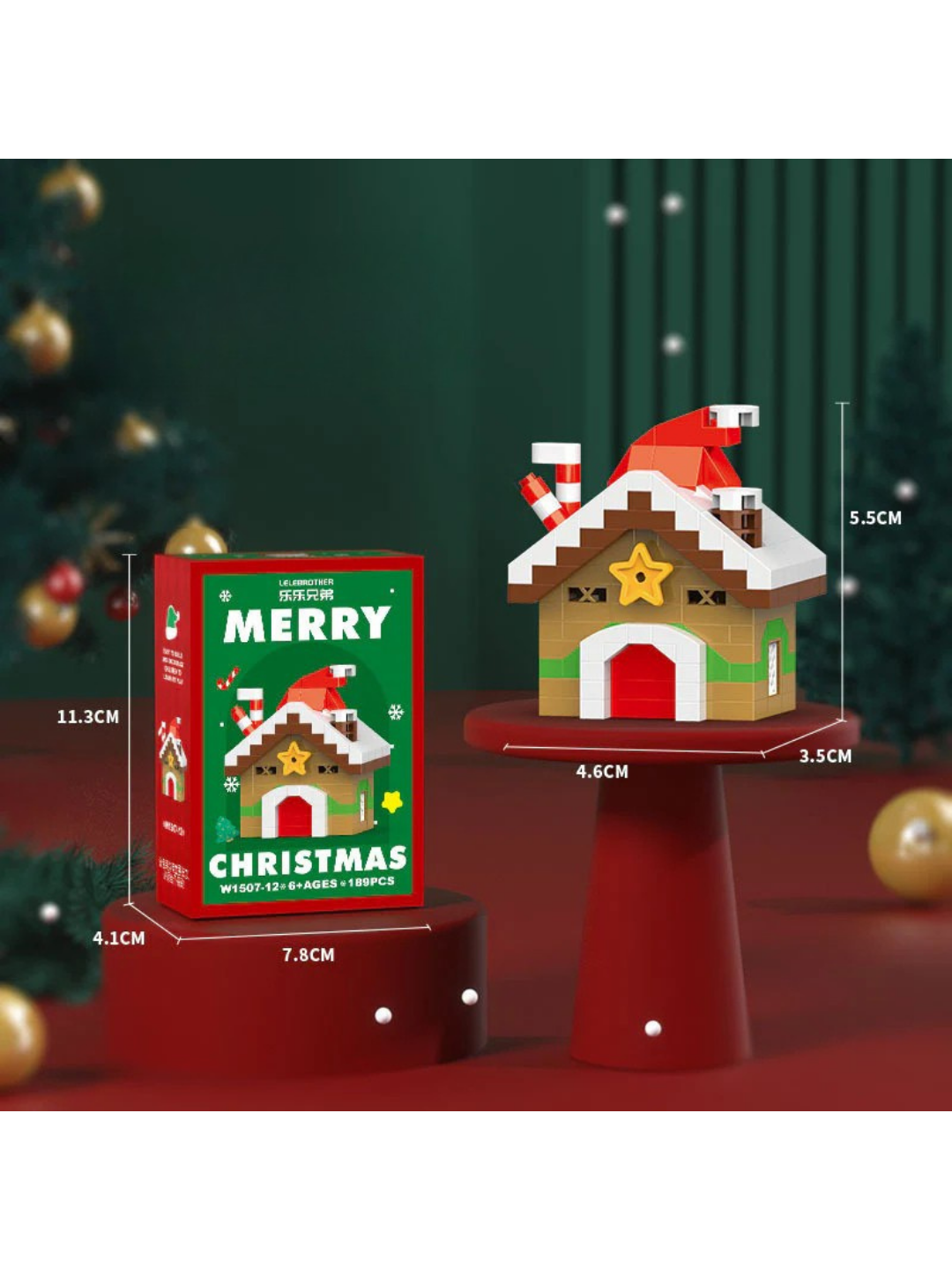 Christmas Building Block Set with 12 Figures for the Whole Family
