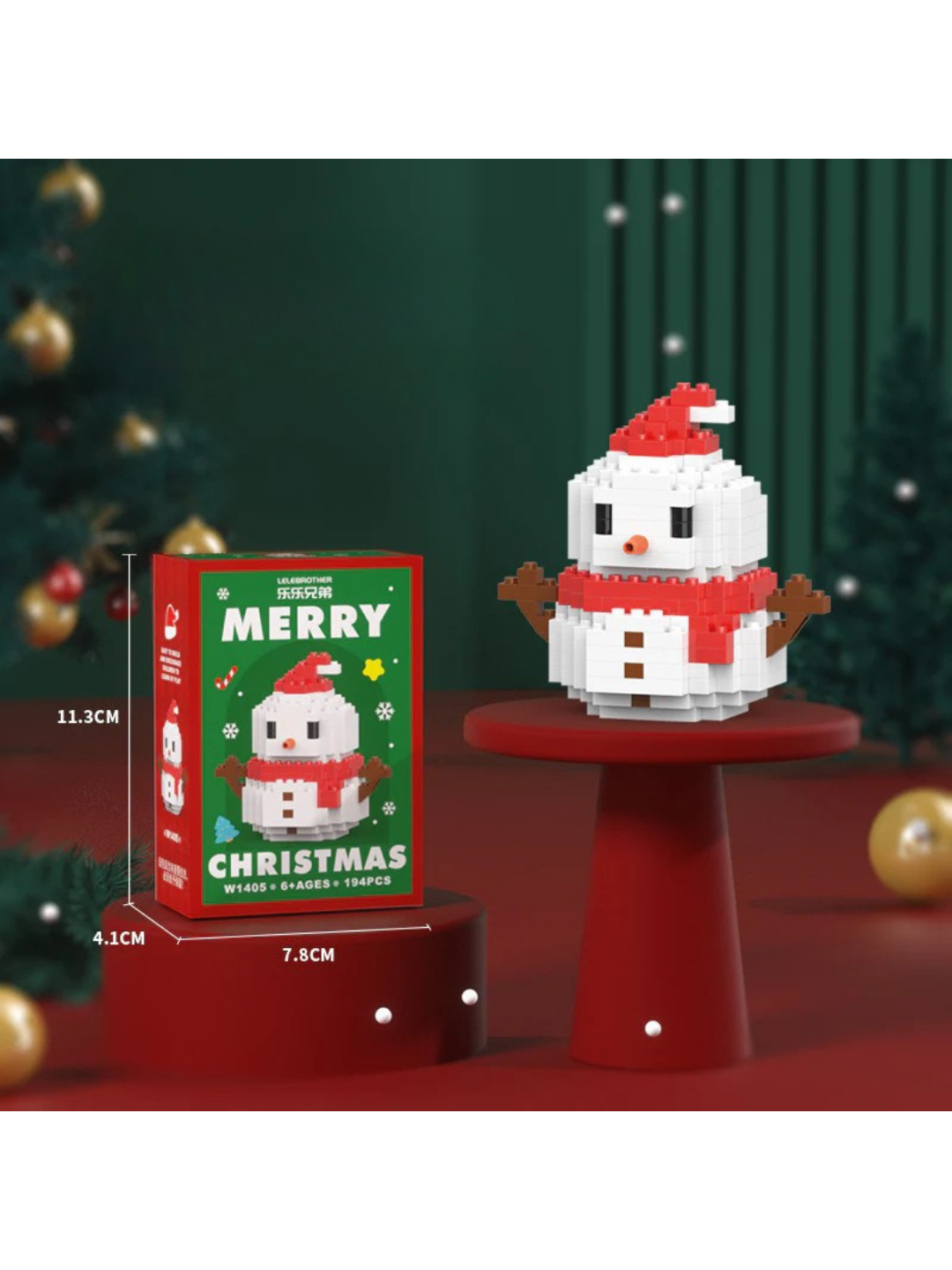 Christmas Building Block Set with 12 Figures for the Whole Family