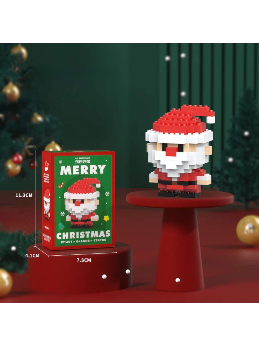 Christmas Building Block Set with 12 Figures for the Whole Family