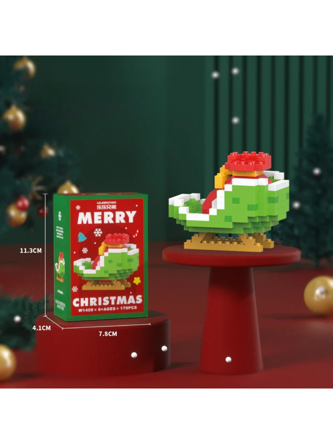 Christmas Building Block Set with 12 Figures for the Whole Family