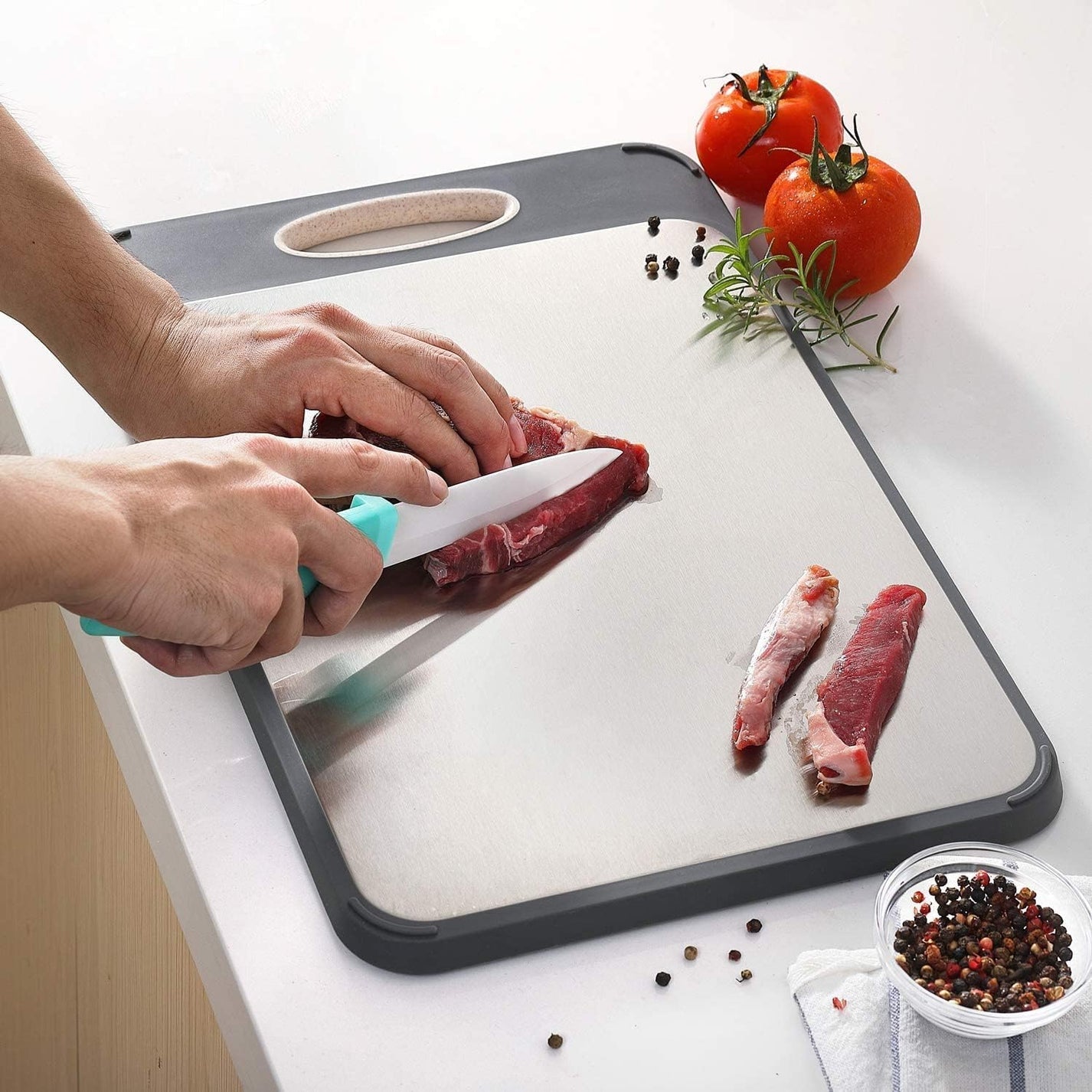 CleanCut Cutting Board | Antibacterial, Microplastic-Free, and Knife-Friendly