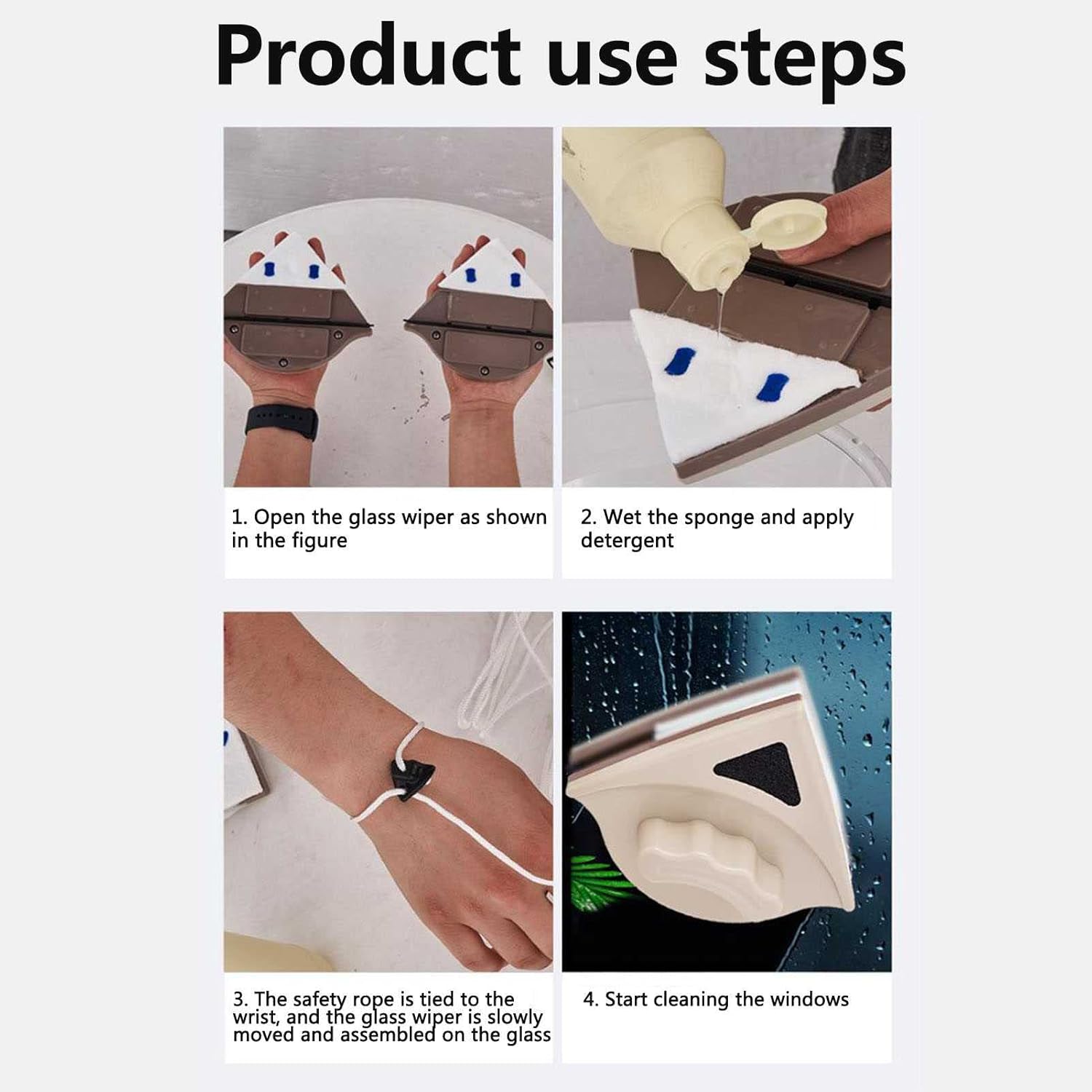 Cleaner Pro° WindowCleaning: Easy Double-Sided Window Cleaning Tool