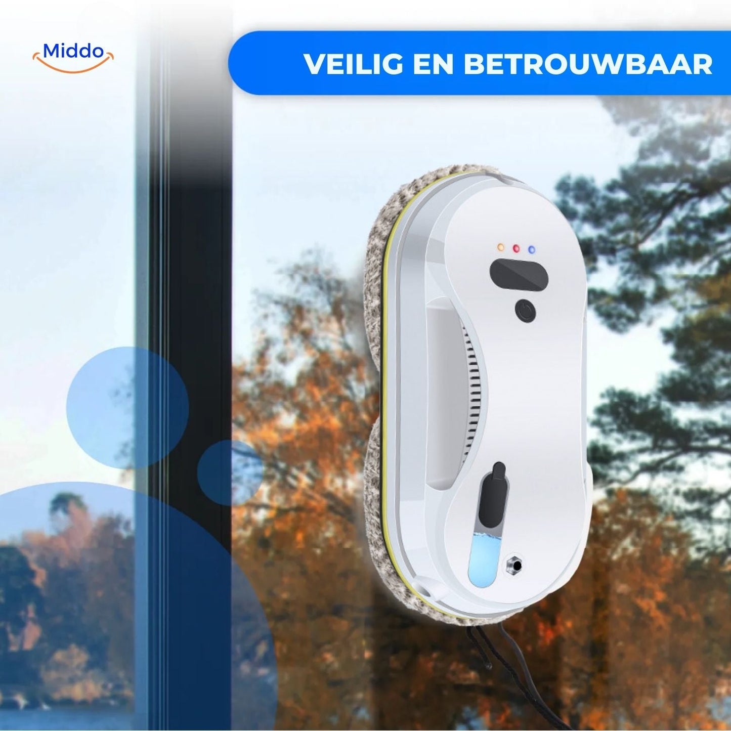 CleanSweep™ Window Robot | Automatic Cleaning with Sensors & Water Spray or Separate Pads.