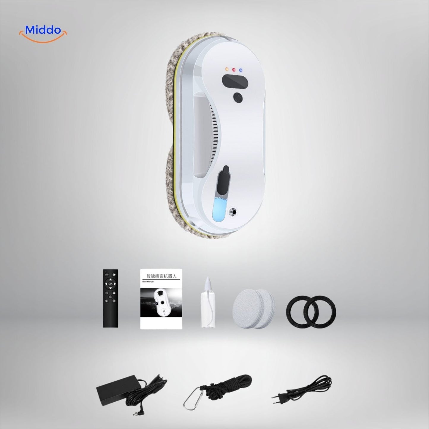 CleanSweep™ Window Robot | Automatic Cleaning with Sensors & Water Spray or Separate Pads.