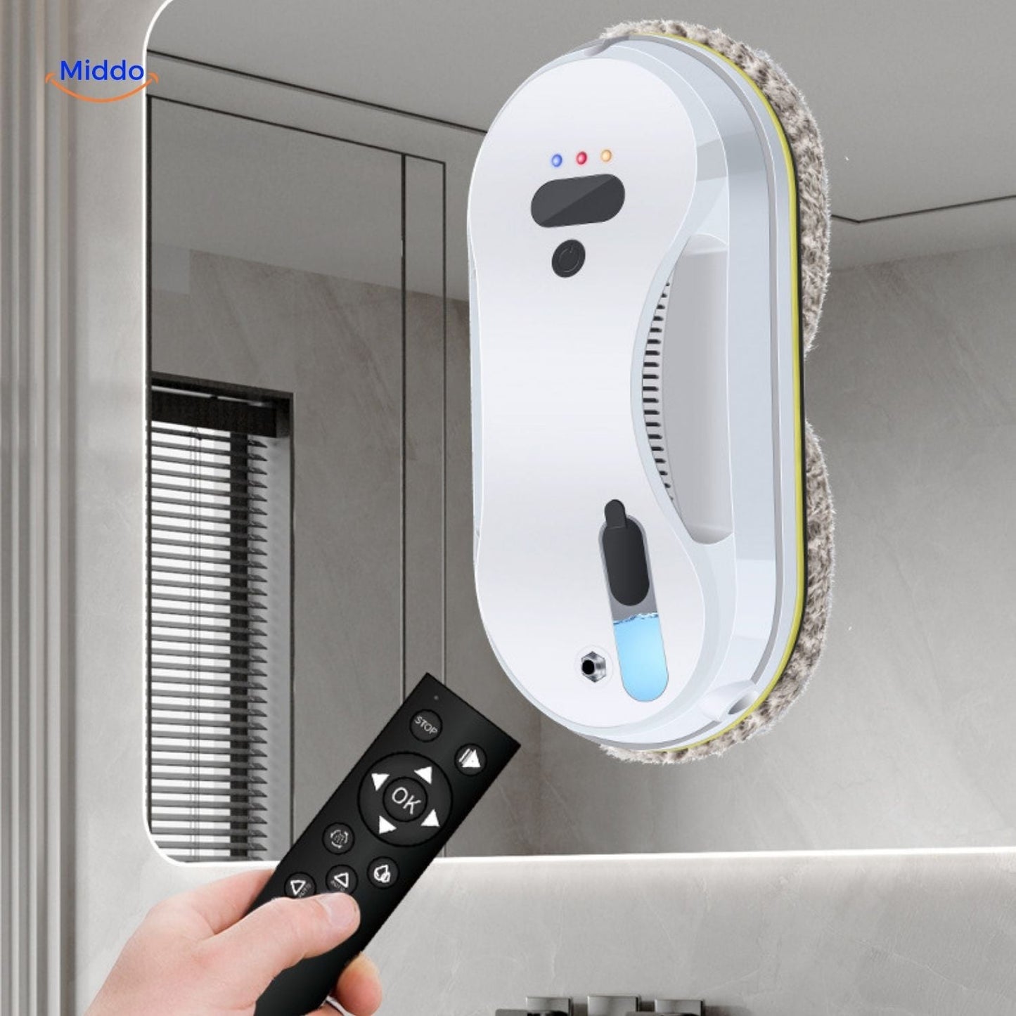 CleanSweep™ Window Robot | Automatic Cleaning with Sensors & Water Spray or Separate Pads.